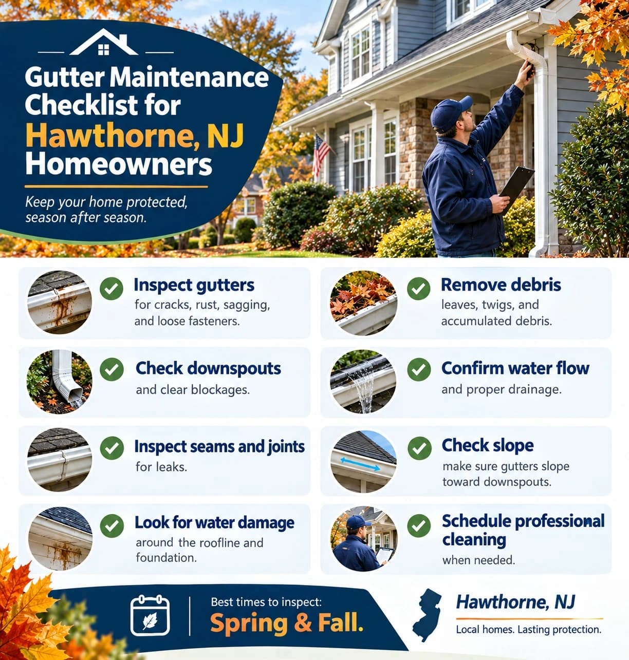 Gutter Maintenance Checklist for Hawthorne, NJ Homeowners