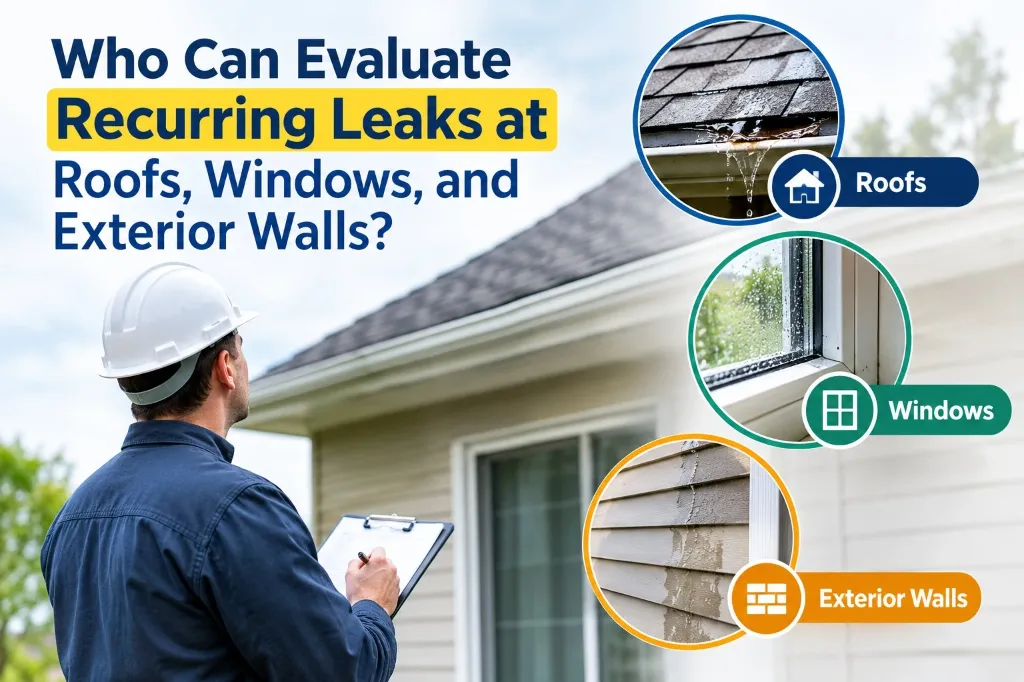 Who Can Evaluate Recurring Leaks at Roofs, Windows, and Exterior Walls?